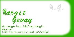 margit gevay business card